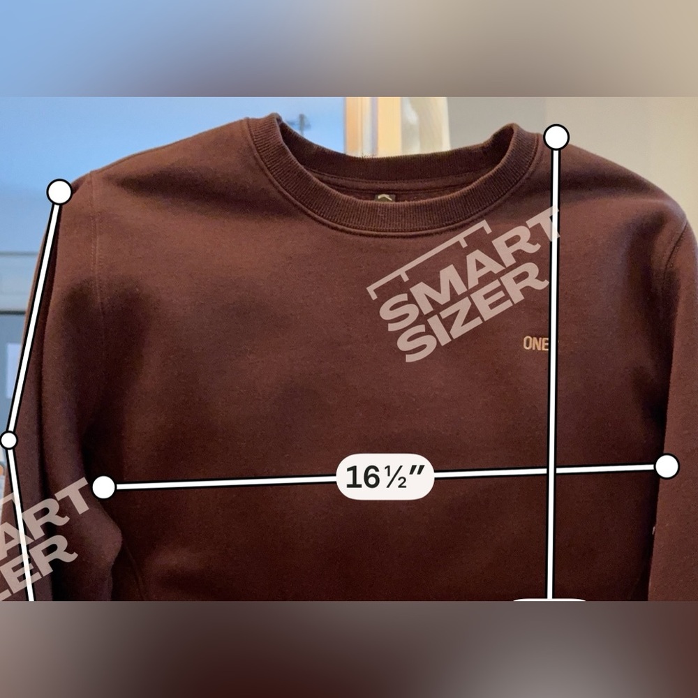 ONER Active Cropped Crewneck Sweatshirt Brown UK M pre owned excellent - Picture 4 of 9